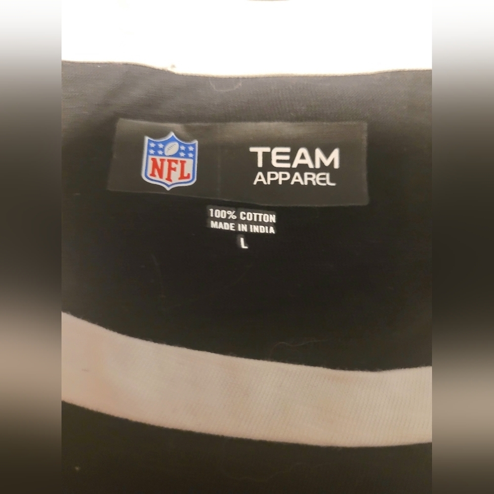 New Pittsburgh Steelers NFL Women's 3/4 Sleeve Shirt Glitter Helmet Size Large - Picture 3 of 5